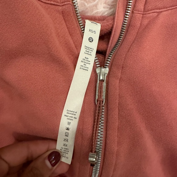 Lululemon Scuba Oversized Half-Zip Hoodie Brier Rose XS/S EUC RARE - Picture 8 of 9